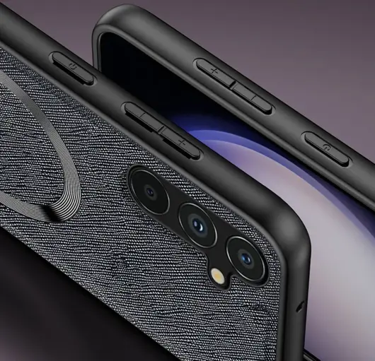Samsung Galaxy A34 Hoesje Kunstleer Back Cover met MagSafe Zwart afbeelding 6