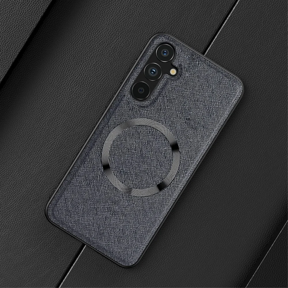 Samsung Galaxy A54 Hoesje Kunstleer Back Cover met MagSafe Zwart afbeelding 2