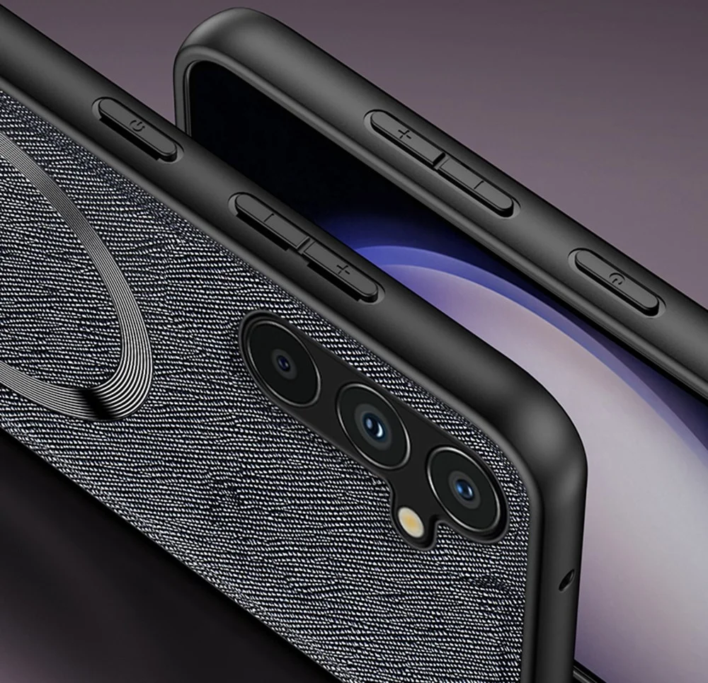 Samsung Galaxy A54 Hoesje Kunstleer Back Cover met MagSafe Zwart afbeelding 6