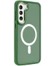 Samsung Galaxy S23 Hoesje Matte Back Cover met MagSafe Groen