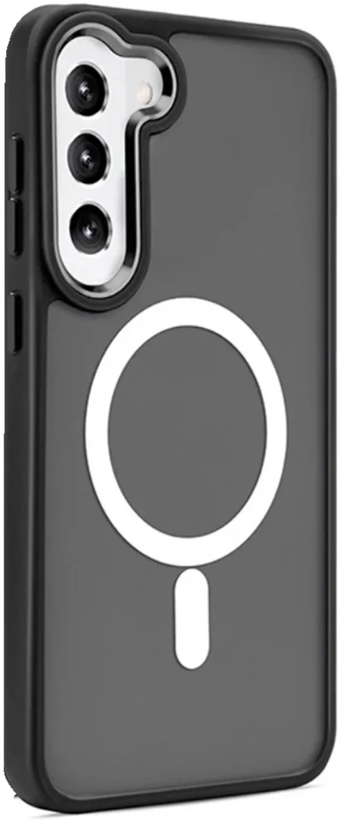 Samsung Galaxy S23 Hoesje Matte Back Cover met MagSafe Zwart afbeelding 2
