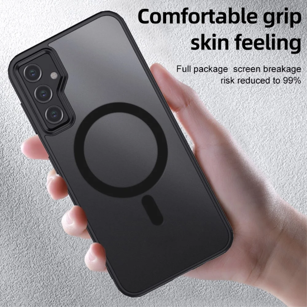 Samsung Galaxy S23 FE Hoesje Matte Back Cover met MagSafe Zwart afbeelding 2