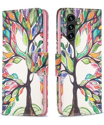 Samsung Galaxy A05s Hoesje Portemonnee Book Case Boom Print Hoesjes