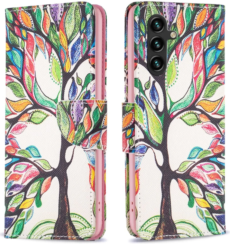 Samsung Galaxy A05s Hoesje Portemonnee Book Case Boom Print afbeelding 1