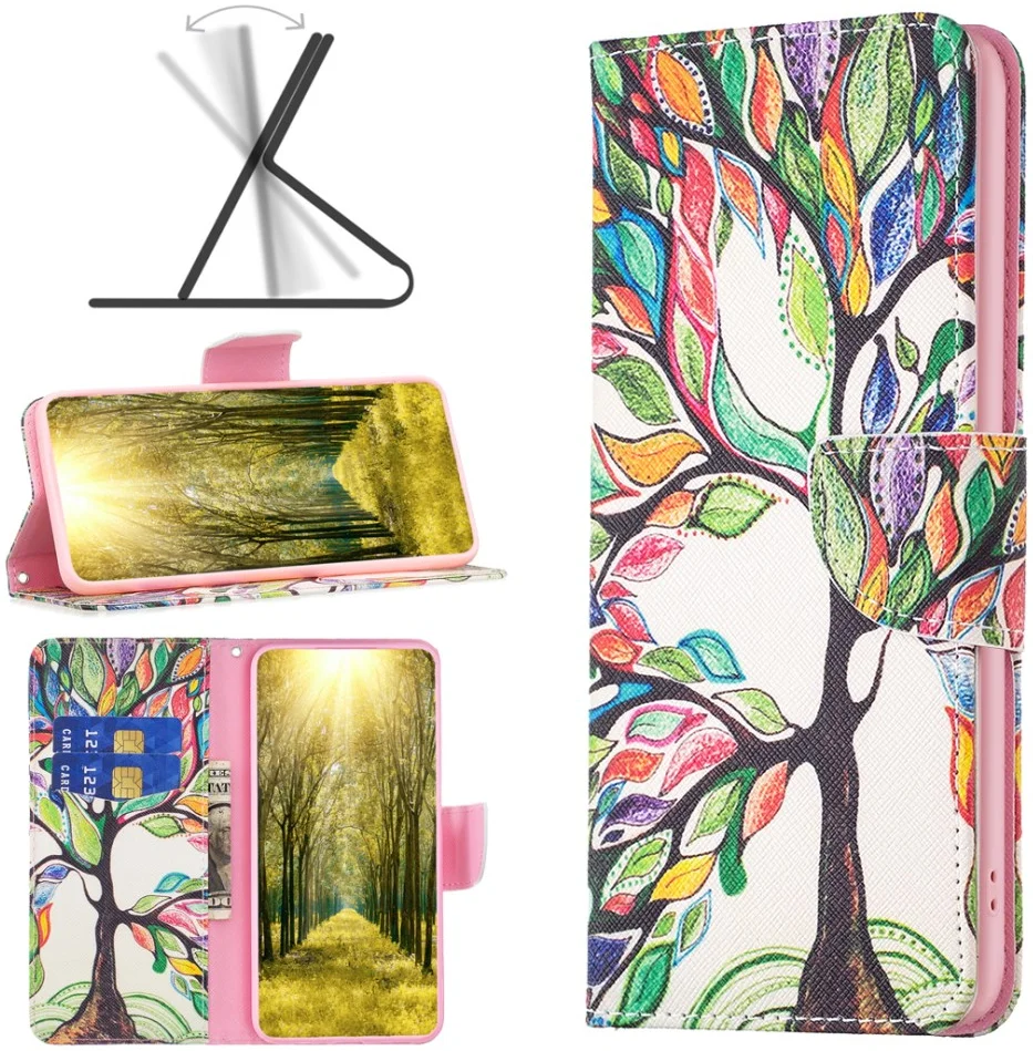 Samsung Galaxy A05s Hoesje Portemonnee Book Case Boom Print afbeelding 5