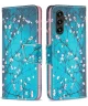 Samsung Galaxy A15 Hoesje Portemonnee Book Case Bloemen Print