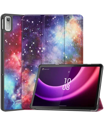 Lenovo Tab P11 Gen 2 Hoes Tri-Fold Book Case met Galaxy Print Hoesjes