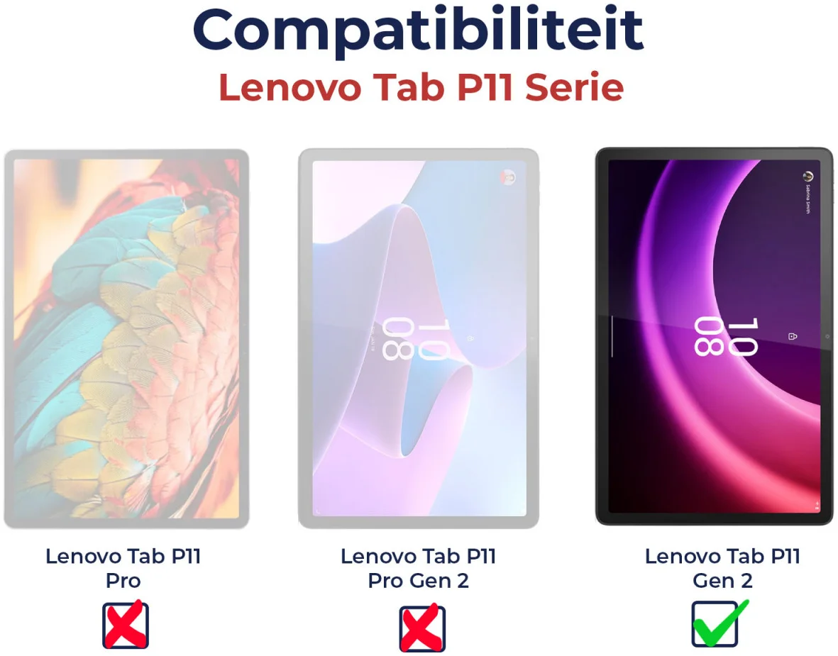 Lenovo Tab P11 Gen 2 Hoes met Kickstand en Handriem Back Cover Zwart afbeelding 2