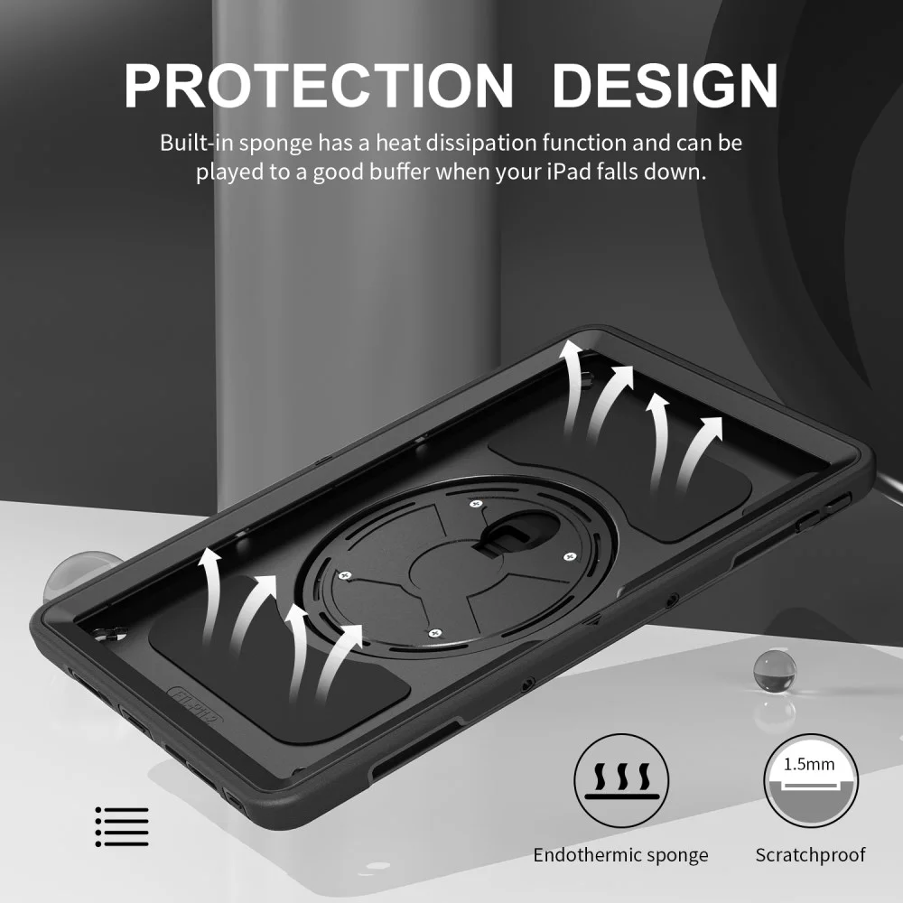 Lenovo Tab P11 Gen 2 Hoes met Kickstand en Handriem Back Cover Zwart afbeelding 8