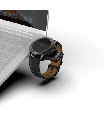 Compacte Draadloze Oplader voor Samsung Galaxy Watch Zwart Opladers