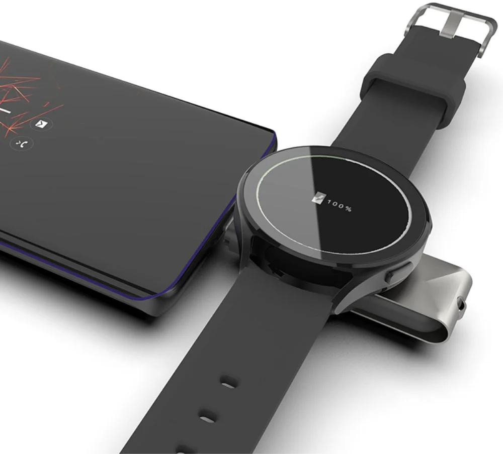 Compacte Draadloze Oplader voor Samsung Galaxy Watch Zwart afbeelding 6