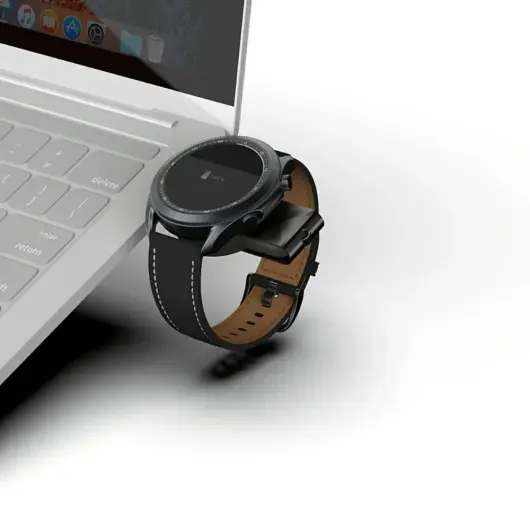 Compacte Draadloze Oplader voor Samsung Galaxy Watch Zwart afbeelding 1