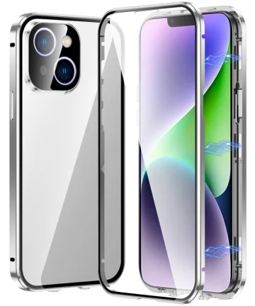 Apple iPhone 15 Plus Hoesje Full Protect Zilver Hoesjes