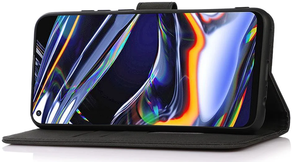KHAZNEH Oppo Reno 10 / 10 Pro Hoesje Retro Wallet Book Case Zwart afbeelding 3