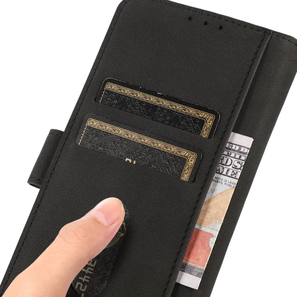 KHAZNEH Oppo Reno 10 / 10 Pro Hoesje Retro Wallet Book Case Zwart afbeelding 4