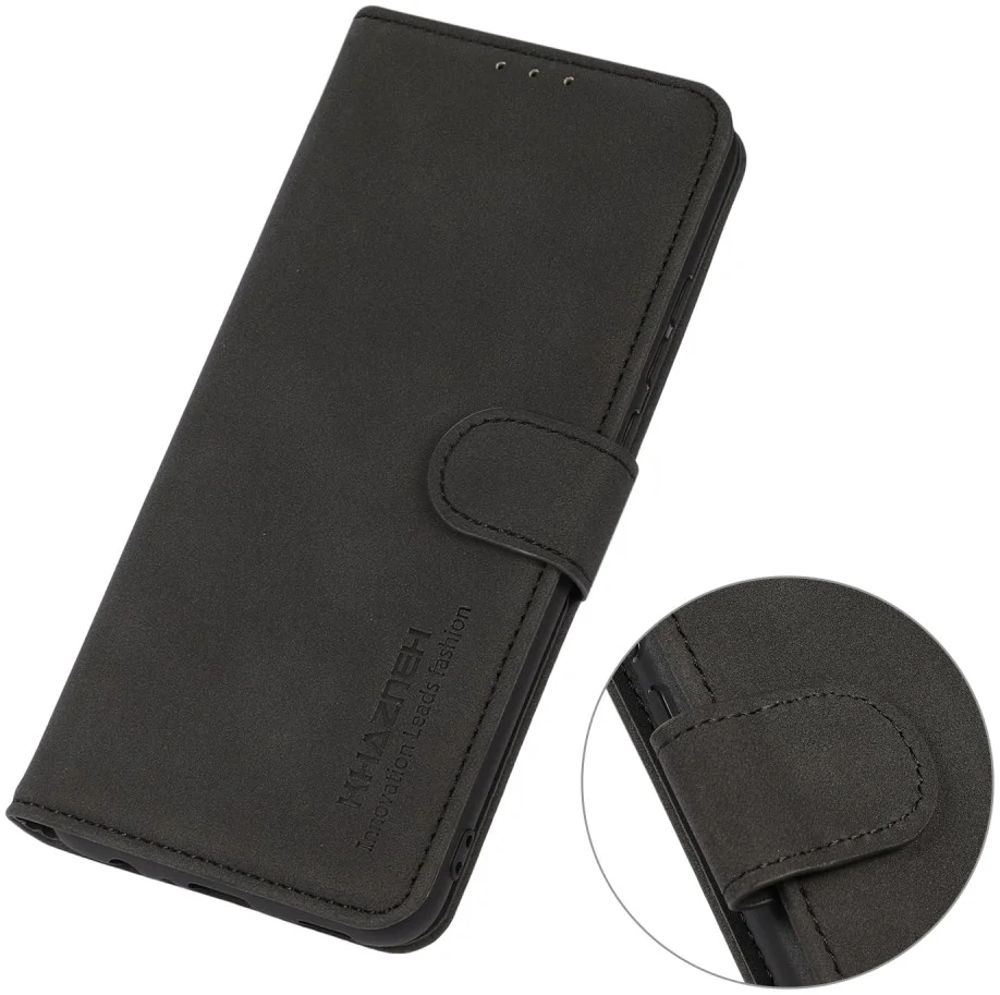 KHAZNEH Oppo Reno 10 / 10 Pro Hoesje Retro Wallet Book Case Zwart afbeelding 5