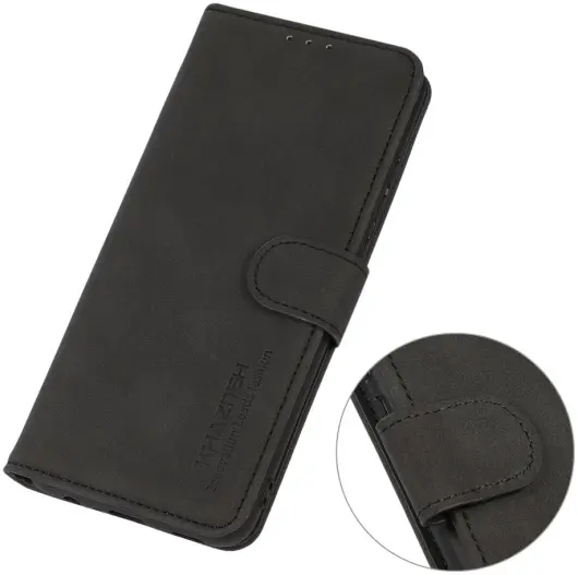 KHAZNEH Oppo Reno 10 / 10 Pro Hoesje Retro Wallet Book Case Zwart afbeelding 5