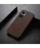 Oppo Reno 10 / 10 Pro Hoesje Carbon Fiber Back Cover Bruin