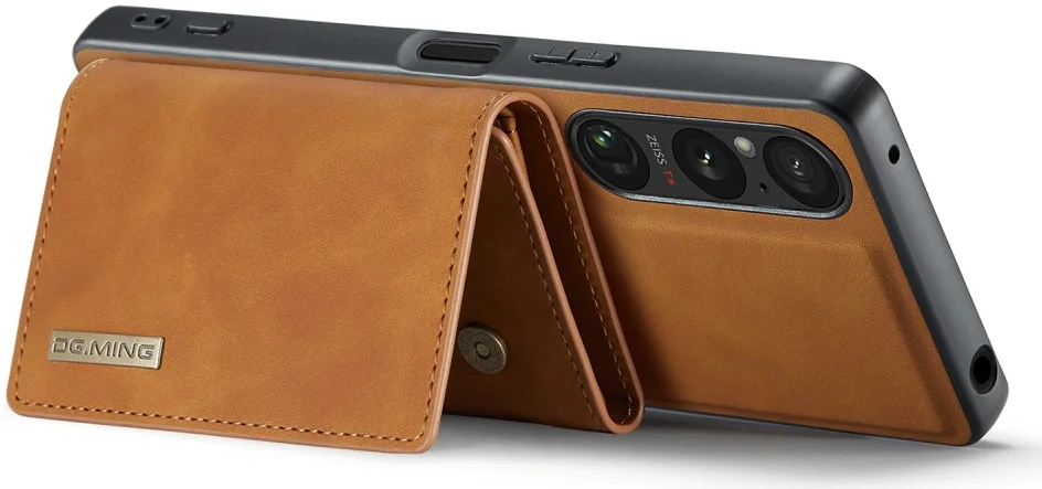DG Ming Sony Xperia 1 V Hoesje met Magnetische Kaarthouder Bruin afbeelding 9