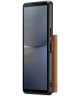 DG Ming Sony Xperia 10 V Hoesje met Magnetische Kaarthouder Bruin