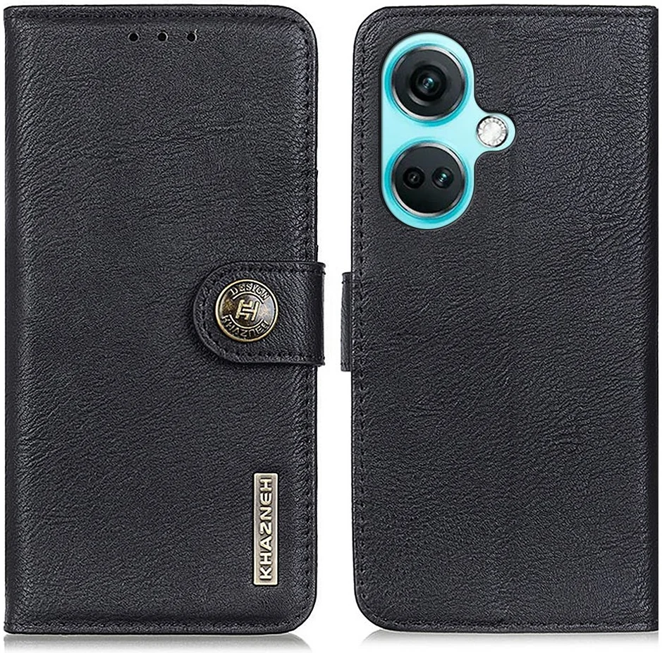 KHAZNEH OnePlus Nord CE 3 Hoesje Portemonnee Book Case Zwart afbeelding 2