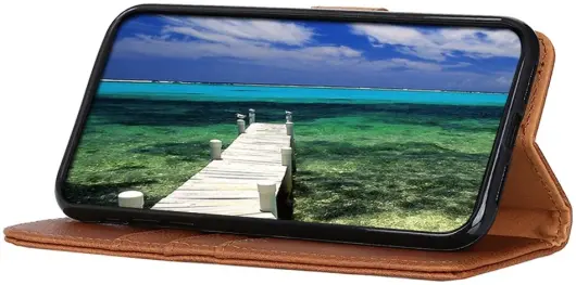 KHAZNEH OnePlus Nord CE 3 Hoesje Portemonnee Book Case Bruin afbeelding 4
