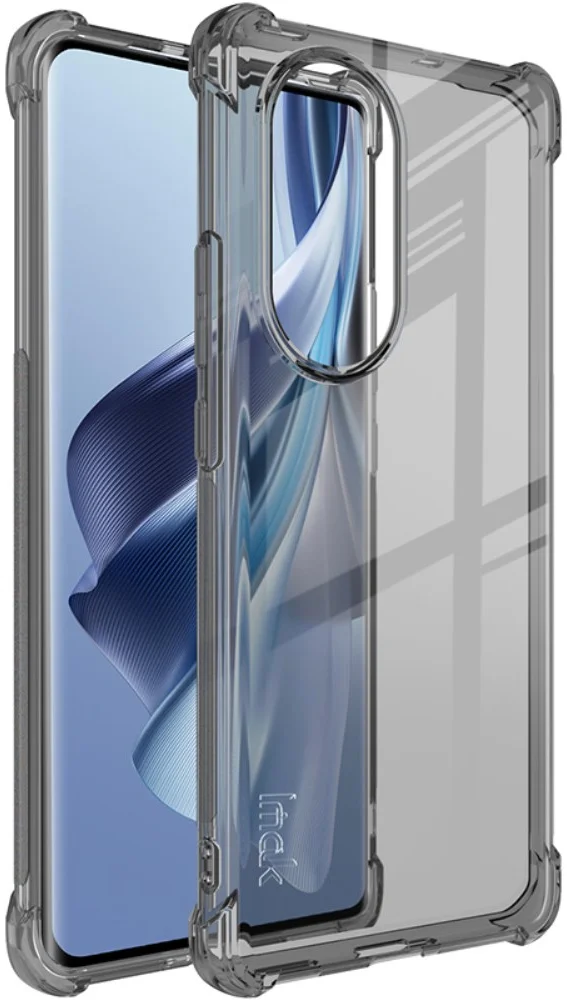 Imak Oppo Reno 10 / 10 Pro Hoesje Schokbestendig TPU Transparant Zwart afbeelding 1