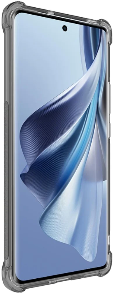 Imak Oppo Reno 10 / 10 Pro Hoesje Schokbestendig TPU Transparant Zwart afbeelding 3