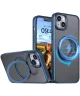 Apple iPhone 15 Plus Hoesje MagSafe Back Cover met Standaard Blauw