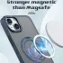 Apple iPhone 15 Plus Hoesje MagSafe Back Cover met Standaard Blauw afbeelding 2