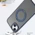 Apple iPhone 15 Plus Hoesje MagSafe Back Cover met Standaard Blauw afbeelding 3