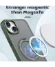 Apple iPhone 15 Plus Hoesje MagSafe Back Cover met Standaard Groen