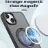 Apple iPhone 15 Hoesje MagSafe Back Cover Kickstand Transparant Zwart afbeelding 2