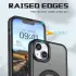 Apple iPhone 15 Hoesje MagSafe Back Cover Kickstand Transparant Zwart afbeelding 5