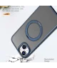 Apple iPhone 15 Hoesje met MagSafe Back Cover met Standaard Blauw