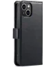 DG Ming Apple iPhone 15 Hoesje 2-in-1 Book Case en Back Cover Zwart