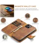 DG Ming Apple iPhone 15 Plus Hoesje Retro Wallet Book Case Bruin