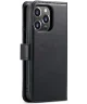DG Ming Apple iPhone 15 Pro Max Hoesje Retro Wallet Book Case Zwart