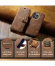 DG Ming Apple iPhone 15 Pro Max Hoesje Retro Wallet Book Case Bruin