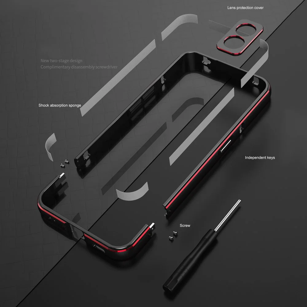Nothing Phone (2) Bumper Case Cover met Camera Protector Zilver afbeelding 3