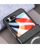 Samsung Galaxy Z Flip 5 Hoesje met MagSafe Stoffen Back Cover Zwart