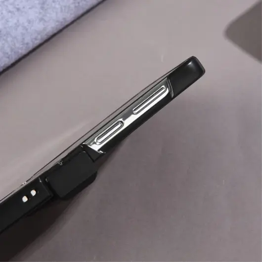 Samsung Galaxy Z Flip 5 Hoesje met MagSafe Stoffen Back Cover Grijs afbeelding 7
