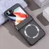 Samsung Galaxy Z Flip 5 Hoesje met MagSafe Stoffen Back Cover Grijs afbeelding 2