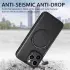 Apple iPhone 15 Pro Max Hoesje MagSafe Kunstleer Back Cover Zwart afbeelding 6
