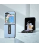 ABEEL Kickstand Samsung Galaxy Z Flip 5 Hoesje Leer Back Cover Blauw