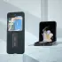 ABEEL Kickstand Samsung Galaxy Z Flip 5 Hoesje Leer Back Cover Groen afbeelding 2