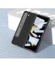 ABEEL Kickstand Samsung Galaxy Z Fold 5 Hoesje Leer Back Cover Zwart