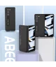 ABEEL Kickstand Samsung Galaxy Z Fold 5 Hoesje Leer Back Cover Zwart
