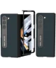 ABEEL Kickstand Samsung Galaxy Z Fold 5 Hoesje Leer Back Cover Groen