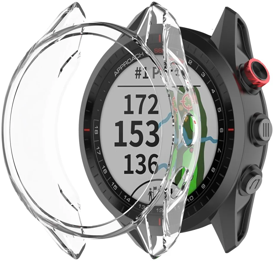 Garmin Approach S62 Hoesje Full Protect Flexibel TPU Transparant afbeelding 1